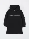 Marc Jacobs Little  Girls Layered Fleece Logo Dress In Schwarz