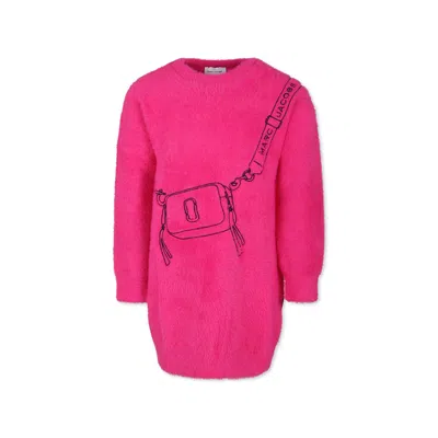 Marc Jacobs Kids' Fuchsia Dress For Girl With Logo