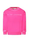 Marc Jacobs Fuchsia Sweatshirt For Girl With Logo In Fuchsia
