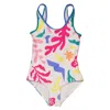LITTLE MARC JACOBS LITTLE MARC JACOBS GIRLS CORAL REEF 1-PIECE SWIMSUIT