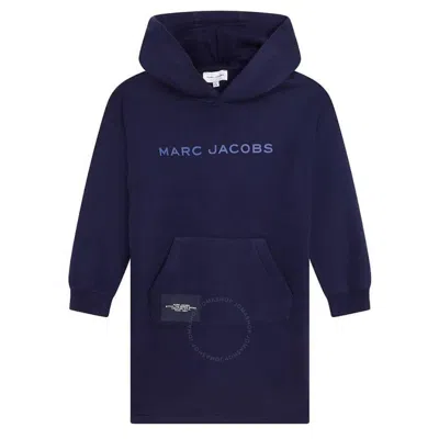 Marc Jacobs Little  Girls Cotton-rich Hoodie Dress In Blue