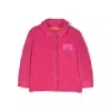 Marc Jacobs Little  Girls Logo-patch Faux-shearling Jacket In Pink
