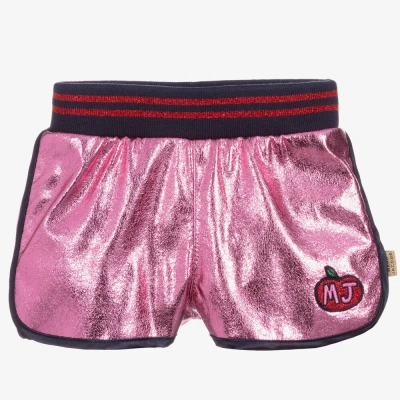 Little Marc Jacobs Kids'  Girls Pink Faux Leather Shorts In Black