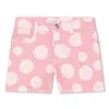 Marc Jacobs Pink Shorts For Girl With All-over Polka Dots In Pink