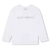 Marc Jacobs Little  Girls Rhinestone Logo Long-sleeved T-shirt In White