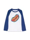 Marc Jacobs T-shirt Bianca Con Pannelli A Contrasto In Jersey Di Cotone Bambino In Multicolour