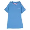 Marc Jacobs Little  Kids Logo Print Hooded Dress In Blue
