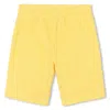 Marc Jacobs Little  Logo-embossed Towelling-finish Cotton-blend Shorts In Yellow/gold Tone