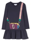 LITTLE MARC JACOBS MARC JACOBS ABITO BLU NAVY IN JERSEY DI COTONE BAMBINA