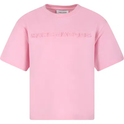 Marc Jacobs Kids' Pink T-shirt For Girl With Logo