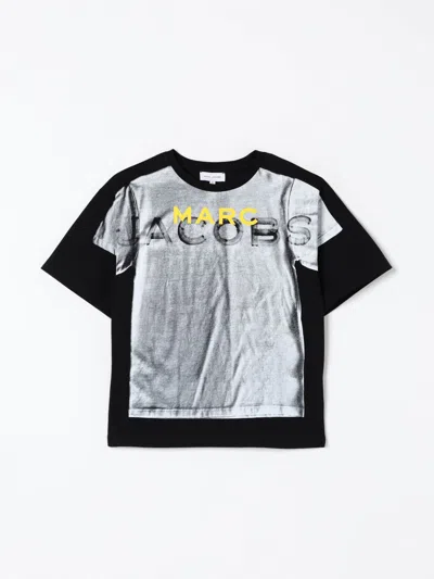 MARC JACOBS T-SHIRT LITTLE MARC JACOBS KIDS COLOR BLACK,G76956002