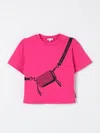 LITTLE MARC JACOBS T-SHIRT LITTLE MARC JACOBS KIDS COLOR FUCHSIA,G01876007