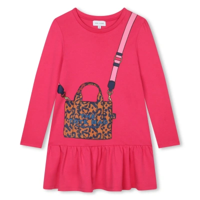 Little Marc Jacobs Kids' T-shirt Model Dress With Print In Fucsia