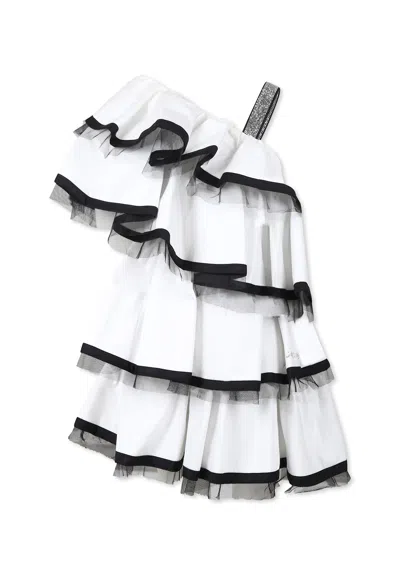 Marc Jacobs Kids' White Dress For Girl With Logo