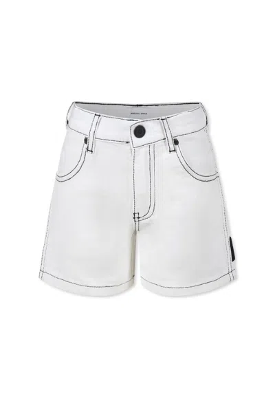 Marc Jacobs Kids' White Shorts For Girl With Logo