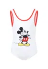 Marc Jacobs White Swimsuit For Girl With Mickey Mouse In White