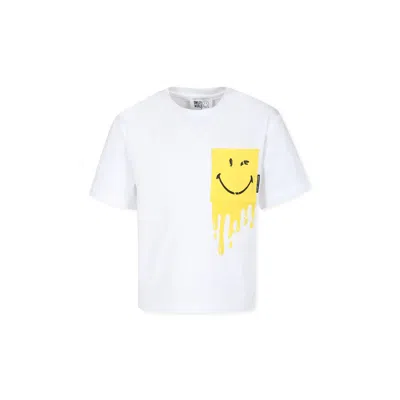 Marc Jacobs Kids' White T-shirt For Boy With Smiley
