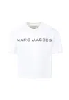 Marc Jacobs White T-shirt For Girl With Logo And Flowers In White