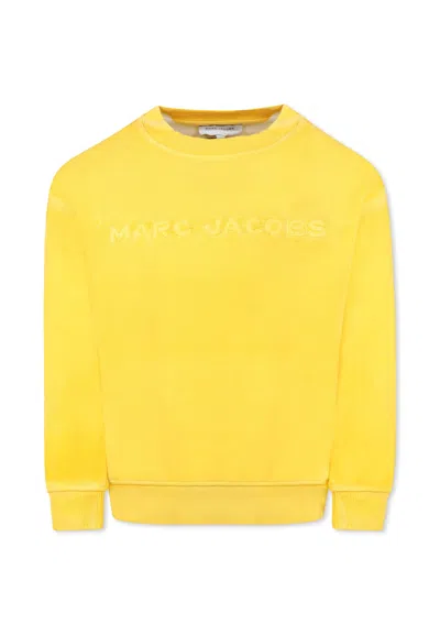 MARC JACOBS YELLOW SWEATSHIRT FOR KIDS WITH LOGO