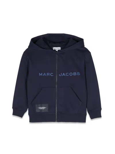Little Marc Jacobs Kids' Zipper Hoodie In Blue