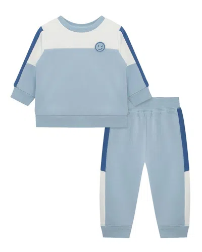 Little Me 2pc Colorblock Sweatshirt Set In Blue
