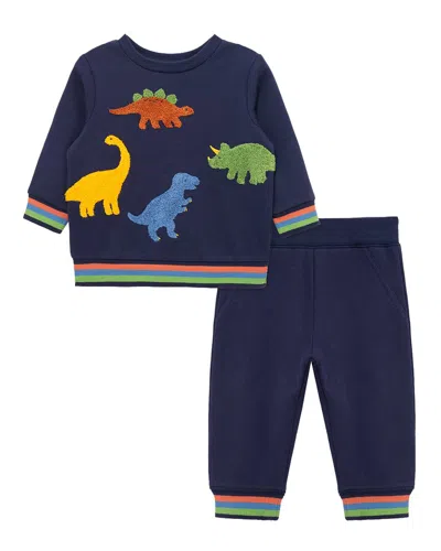 Little Me 2pc Dino Sweatshirt Set In Blue