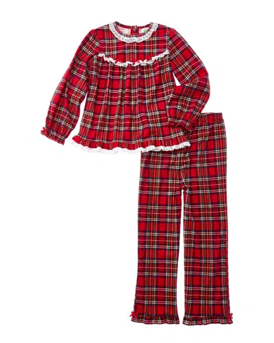 Little Me 2pc Plaid Pajama Set In Multi