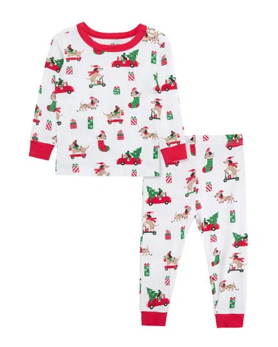 Little Me Kids'  2pc Puppy Pajama Set In White