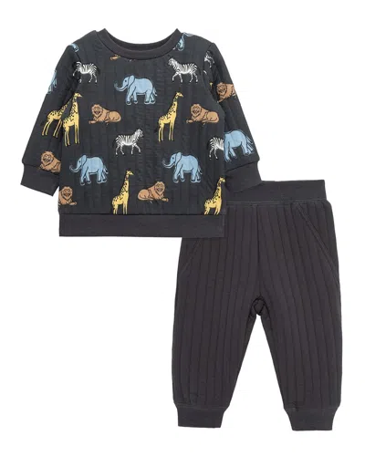 Little Me 2pc Safari Sweatshirt Set In Black