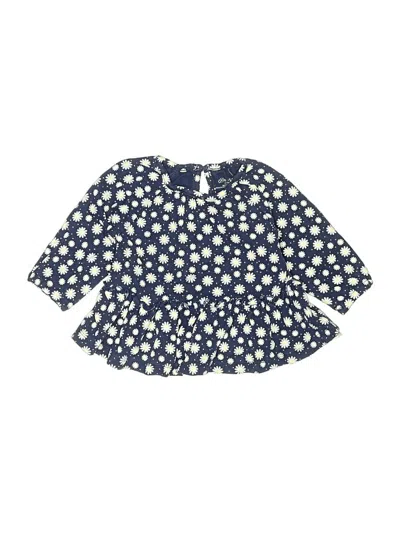 Pre-owned Little Me Babies' 3/4 Sleeve Blouse In Blue