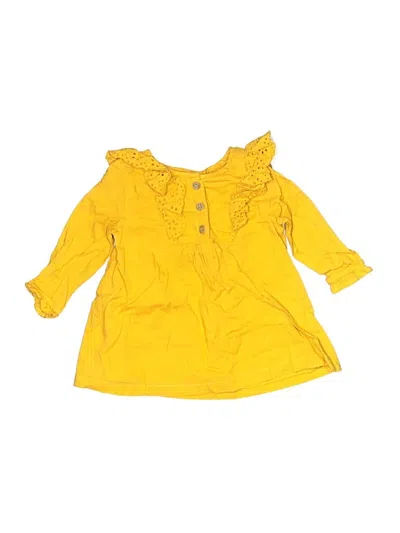 Pre-owned Little Me Babies' 3/4 Sleeve Blouse In Yellow