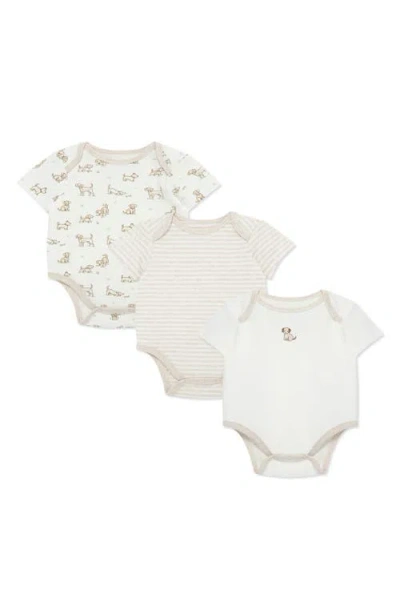 Little Me Babies'  3-pack Assorted Print Bodysuits In Neutral