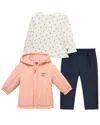 Little Me 3pc Cherry Jacket Set In Multi