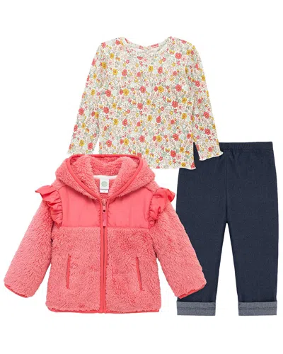 Little Me 3pc Garden Sherpa Set In Multi