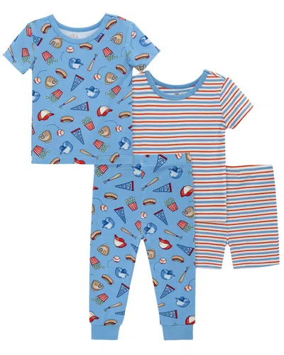 Little Me Kids' 4pc Baseball 4pc Pj In Multi