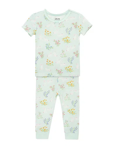 Little Me 4pc Bunny 4pc Pj In Green