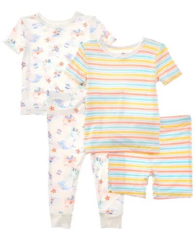Little Me Kids' 4pc Dolphin 4pc Pj In Multi