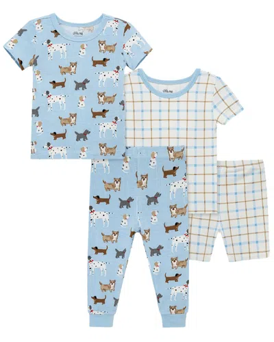 Little Me Kids' 4pc Puppy Pajama Set In Blue