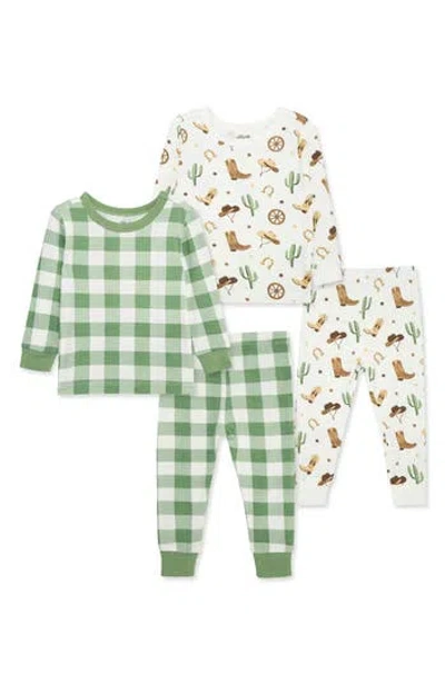 Little Me Babies'  Assorted 2-pack Cowboy Print Fitted Two-piece Pajamas In Multi