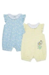 LITTLE ME LITTLE ME ASSORTED 2-PACK DAISES ROMPERS