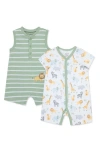 LITTLE ME LITTLE ME ASSORTED 2-PACK SAFARI ROMPERS