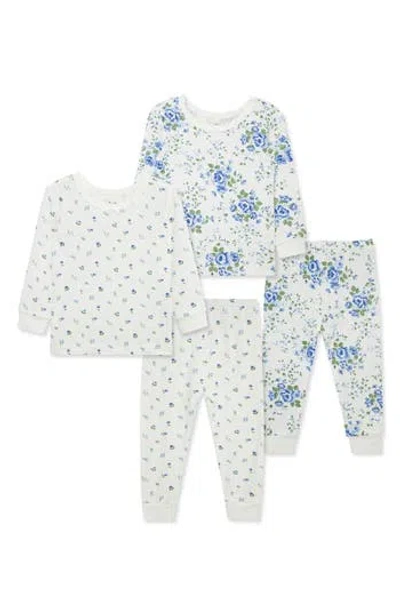 Little Me Babies'  Assorted 2-pack Toile Print Fitted Two-piece Pajamas In Blue
