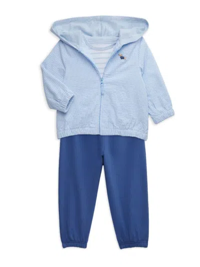 Little Me Baby Boy's 3-piece Jacket, Bodysuit & Pants Set In Blue