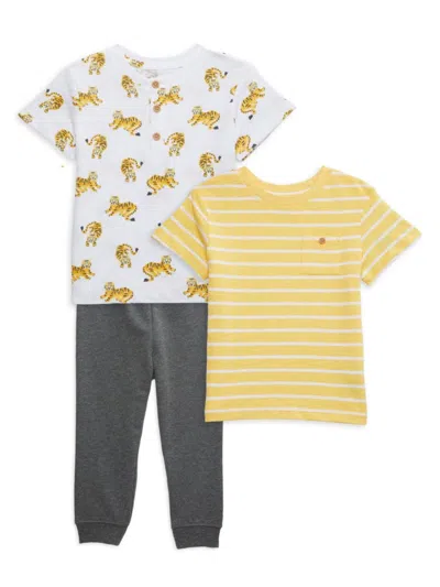 Little Me Baby Boy's 3-piece Tee & Joggers Set In Yellow