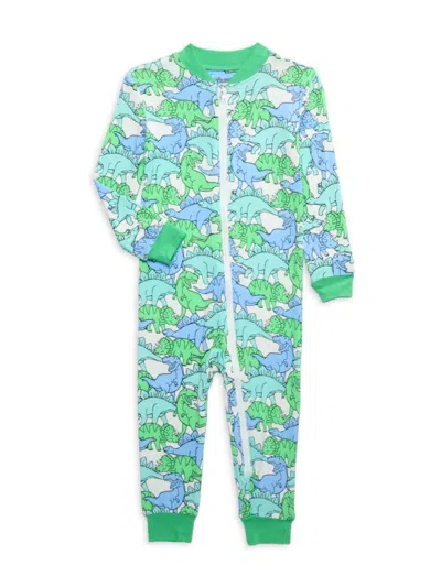 Little Me Baby Boy's Dino Coverall In Green