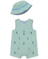 Little Me Baby Boys 2-pc. Cotton Golf Sunsuit & Bucket Hat Set