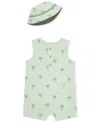 Little Me Baby Boys 2-pc. Romper & Bucket Hat Set In Green
