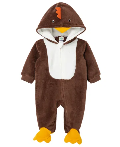 Little Me Baby Boys' And Girls' Turkey Fleece Footie Coverall In Blue