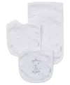 Little Me Baby Boys And Girls Welcome To The World Bibs And Burp Cloth In White
