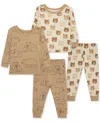 Little Me Baby Boys Bears Pajamas, 4 Piece Set In Multi